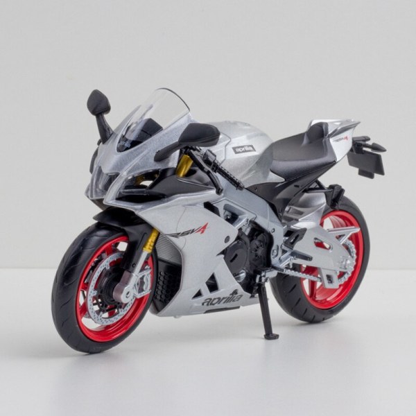 SUZUKI GSX-R1000R motorcykel motorcykel modell i formgjuten legering, cross-country motorcykel, gata, hög simulering, barnleksak, present, 1:12- RSV4 Gray Foambox