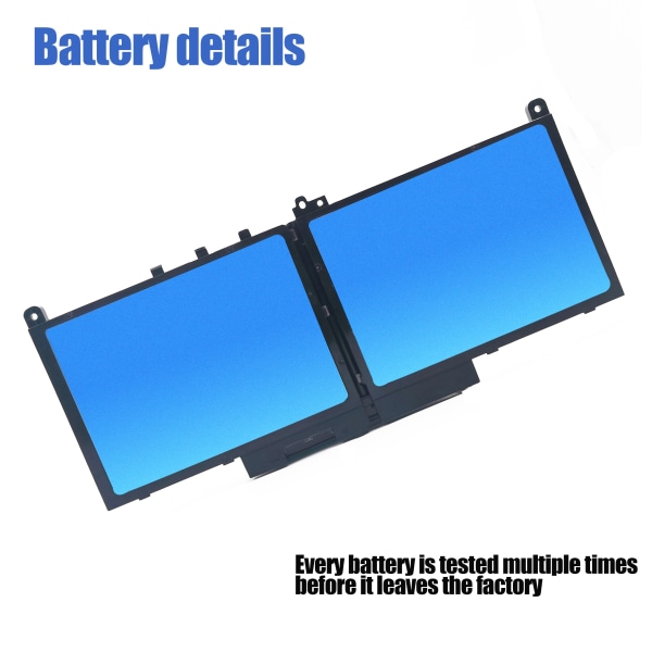 Laptopbatteri J60J5 Nytt fabriksbatteri PDNM2 för Dell Latitude E7270 E7470 579TY 0F1KTM J60J5 Notebook Black