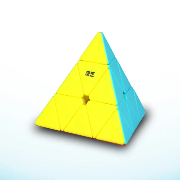 QiYi Mofangge Mynt Tetraeder Pyramid Magic Cube Toy Speed ​​Pussel Konstig form Mynt Neo Cube Nyaste Qiyi Pyramind Cube B-stickerless