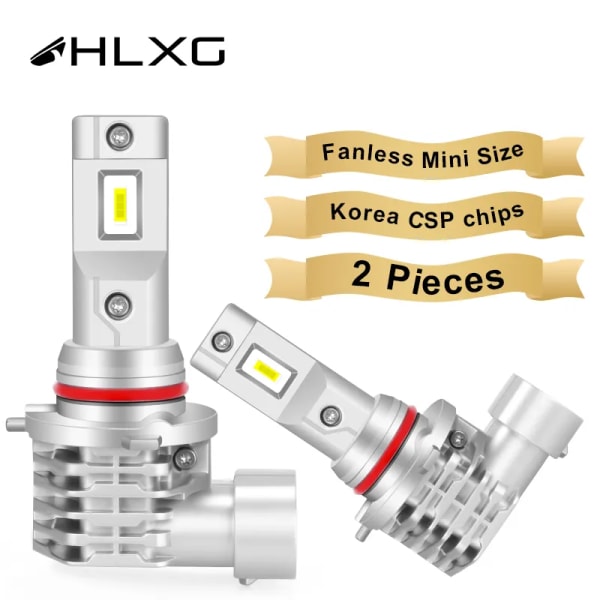 -HLXG med Korea CSP-chips H7 LED-lampa H4 Bilstrålkastarsats H11 H8 H9 Dimlampa mini Strålkastare Ljus 12V 9005 HB3 9006 HB4 LED H7 9006/HB4