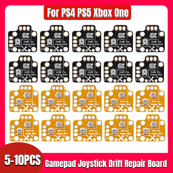 För PS4 PS5 Xbox One Universal Gamepad Joystick Gaming Drift Repair Board Controller Analog Thumb Stick Drift Fix Mod Tillbehör 5PCS Gold