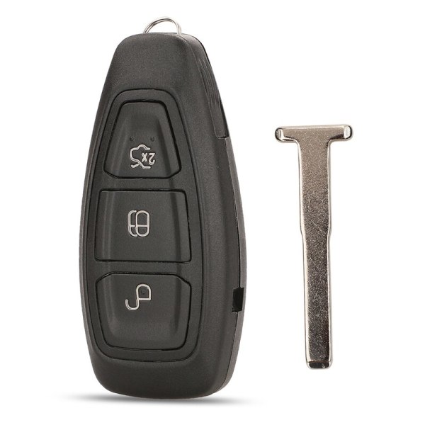 Coque de key på avstånd från 3 knappar, byte av nyckellös titannyckel, Ford Focus, C-Max, Mondeo, Kuga, FI.C. B-Max vinna full shell
