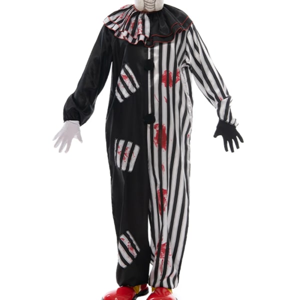 Snailify läskig clowndräkt för män Halloween Bloody Circus Clown Jumpsuit Jester Rollspel Fancy dress Skrämmande masker för vuxna Jumpsuit only M