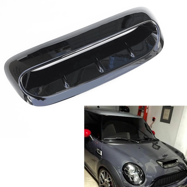 LBQ Motorhuv Luftkåpa Scoop Vent Outlet Cover Gloss Black/Carbon Fiber Look För Mini Cooper S R56 R55 R57 R58 R59 2007-2014 Gloss Black