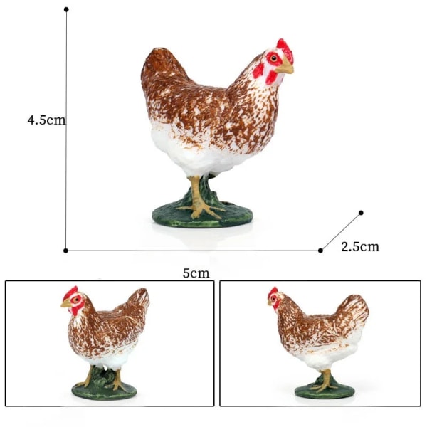 Simulering Farm Fjäderfä Djurfigur Kyckling Fågel Anka Gås Svan Modell Actionfigurer Dekoration Barnsamling Leksaker