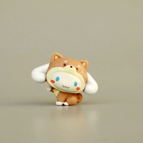 Sanrio Anime Figur 5 cm Cinnamoroll Melodi Pachacco Pom Pom Purin Kuromi Mini Kostym Figurer Samlarföremål Leksaker Skicka presenter