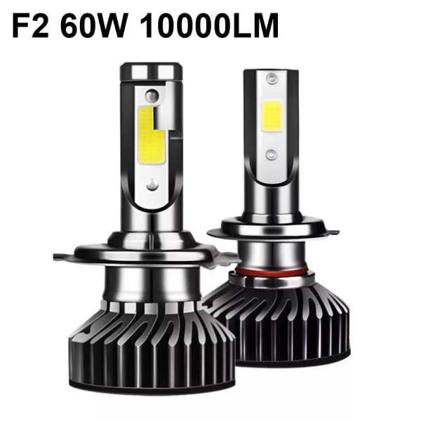 F2-H4 H7 LED-lampa Bilstrålkastare H1 H8 H9 H11 4300K 5000K 6500K 8000K F2 Auto Dimljus Biltillbehör Lampor Bilar 12V F2 H4