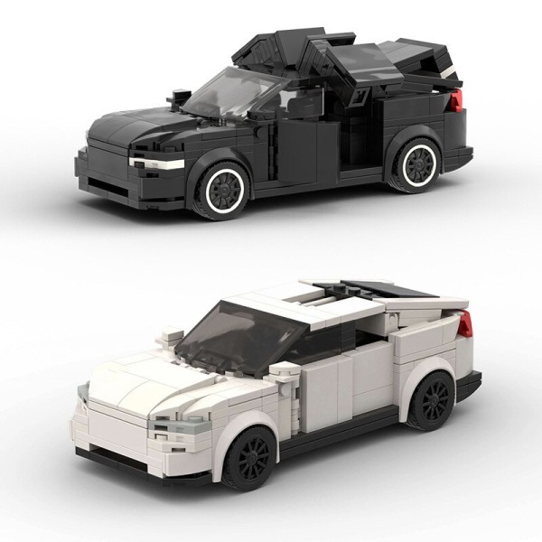 MOC Teknisk Teslaed Model X 3 S Cybertruck Energi Bil Byggklossar Stads Elfordon Klossar Leksaker Presenter För Barn Pojke Model S-111PCS No Original Box