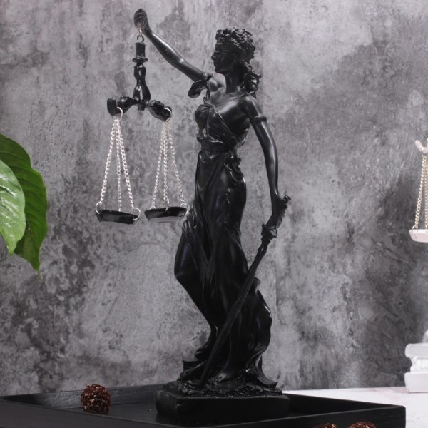 Grekisk rättvisa Gudinna Staty Människor Änglar Kåda Skulptur Prydnadsföremål Vintage Heminredning Tillbehör Kontorshantverk Gåva