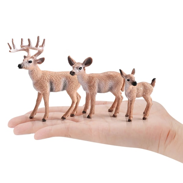 Vilda djur Modell Jul Rådjur Älg Rådjur Ren Familj för docka Samlarfigur Actionfigurer Leksaker Heminredning