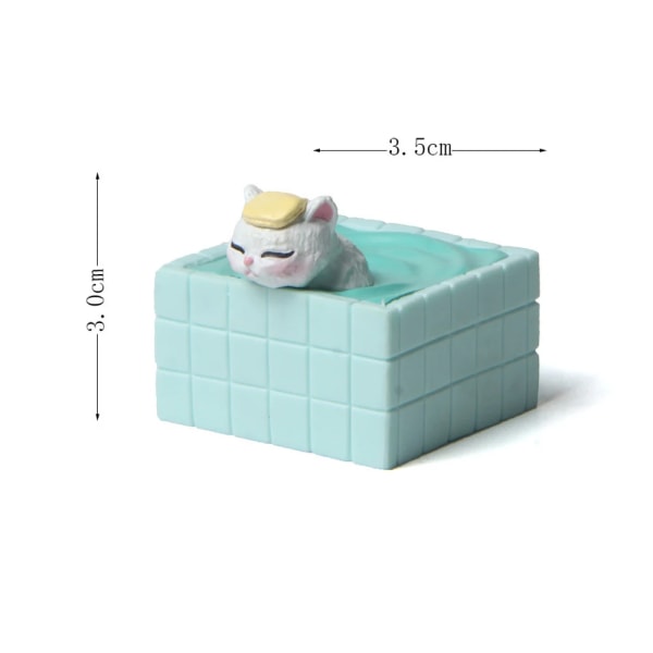 Minidusch Kattprydnad miniatyrfigurer Kattungestaty Presentleksak för barn Barn Baby Heminredning Trädgårdsredskap