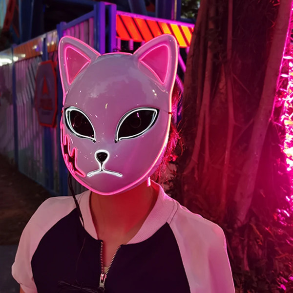 Fashion Masque Masquerade Masks Halloween Glow Party Supplies Neon Mask LED Mask EL style 5