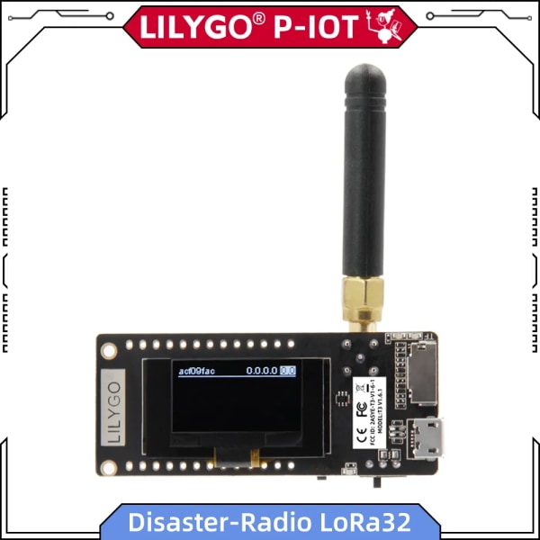 LILYGO® TTGO Disaster-Radio LoRa32 V2.1 Development Board ESP32 LoRa-modul 433MHz 868MHz 915MHz WIFI Bluetooth 0,96-tums OLED SX1276 868MHz CH9102