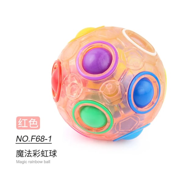 Magic Rubix Cube Rainbow Ball Cube Speed ​​Fotboll Pusselboll Fidget Toys för barn Vuxen Stress Reliever Dekompressionsboll rainbow1 opp bag
