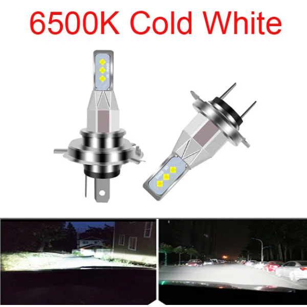 6500K-16000Lm2st H7 H4 H11 H8 H1 H3 H6 LED Bilstrålkastare Glödlampa 24V 12V 80W High Power Auto Dimljus Lampor 6000K 8000K Strålkastare 16000LM 6500K-16000Lm H16(JP)