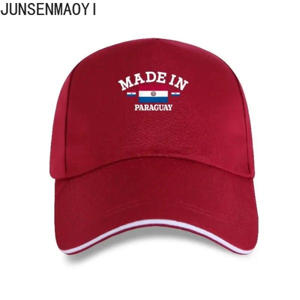 Made In Paraguay Flag Baseball Cap Unisex Damer Män Bomullsmössa Snapback Tuning P-RedWine