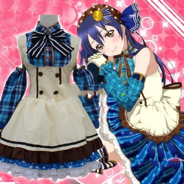 Japansk Anime Love Live Tojo/ Umi/ Eli/ Hanayo/Nico/Rin Candy Maid Uniform Princess Lolita Dress Cosplay Costume Tojo Nozomi M