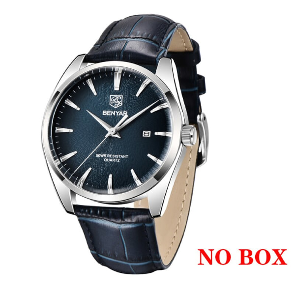 2021 Ny BENYAR Design Toppmärke Lyx Herr Quartz Watch Herr Sport Vattentät watch Japan Miyata Luminous Watch Reloj Hombre BY5163-Blue NoBox