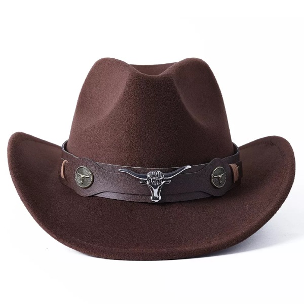 Cowboyhatt olika tillbehör cowboyhatt monokrom filthatt för män och kvinnor utomhushatt ryttarhatt шляпа женская 13