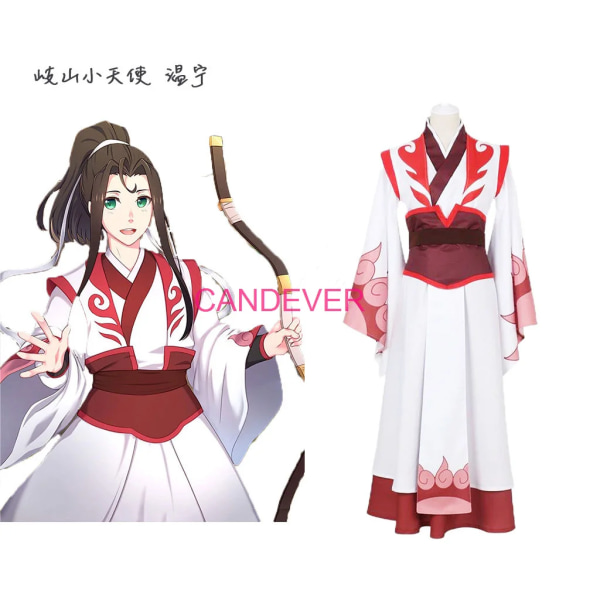 Anime wei wuxian kostym ung Mo Dao Zu Shi Cosplay lan zhan Lan Wangji Jiang Cheng Wen Ning jin ling Peruk Hanfu skor kanin Yi Ling Lao Zu Wig Size 40 25cm