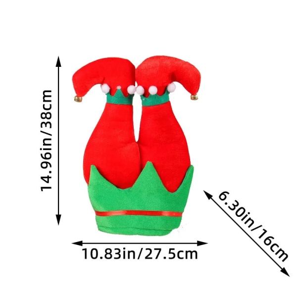 Ny jul Kreativ tomtebyxa Benhatt Festdekoration Mössa Grönt hår Monsterhatt Julhatt C