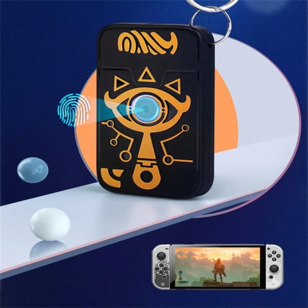 För Amiibo Universal Amiibolink Bluetooth nyckelring 52 spel NFC-kort Zelda Jet Bros för Nintendo Switch Console Speltillbehör Black