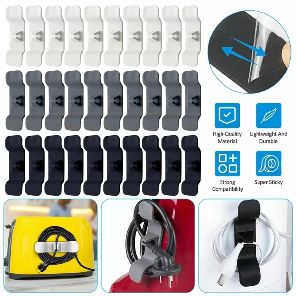 Kök Förvaring Sladd omslag Kabel Sladd Tråd Organizer Köksapparater Smart Wrap för laddning Datakabel Protector Winder 1 black