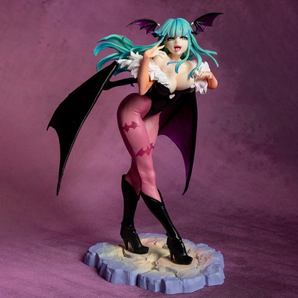 23 cm Vampyr Hunter Figur Morrigan Aensland Anime Figur Leksaker Bishoujo Collection Staty Action Figurine Halloween Model Doll 23cm