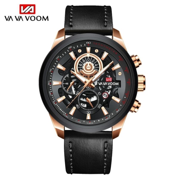 Män Watch Mode Industristil Student Guld Affärsklocka Vattentät Dropshipping Smycken Klockor Relogio Masculino 2311P-FH