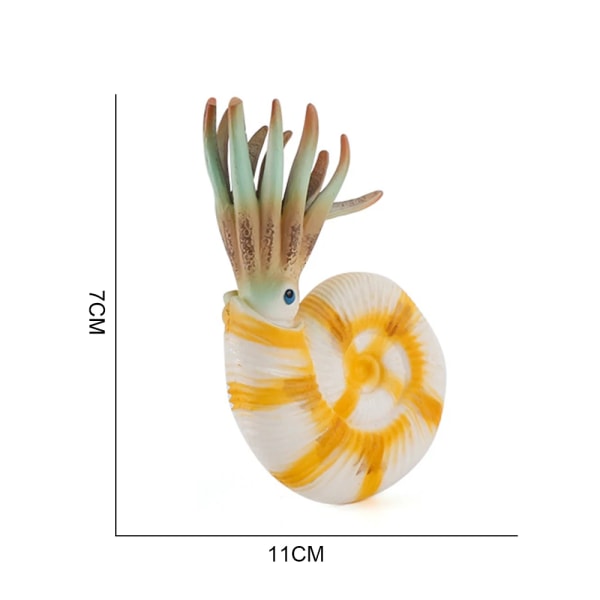 Simulerade antika hav Sea Life-figurer Trilobite Nautilus Actionfigur Barn Barn Utbildningsleksaker Present Akvariummodeller