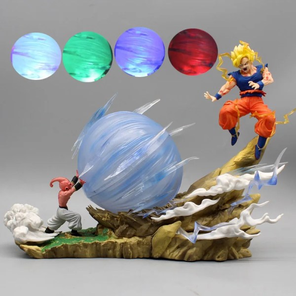 Dragon Ball Z Figur Son Goku Vs Frieza Buu Kamehameha Anime Figur GK Staty PVC Staty Modell Docka Samlarprydnad Leksaker With Box