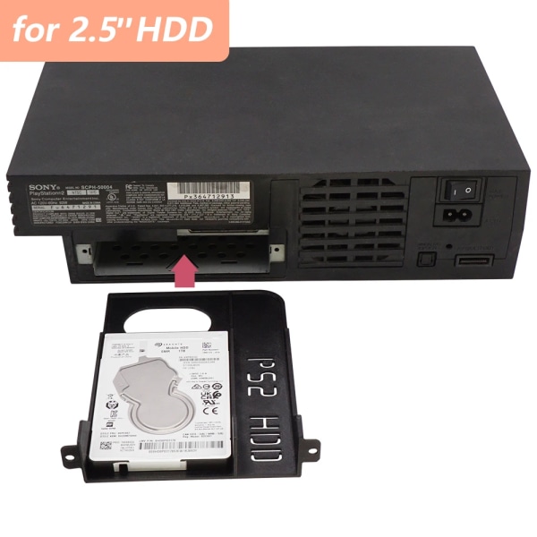 Bitfunx 2,5 3,5 tums hårddiskfäste SATA HDD SSD 3D- printed fäste för PlayStation 2 PS2 SCPH-30000 och SCPH-50000-konsolen 3.5 inch