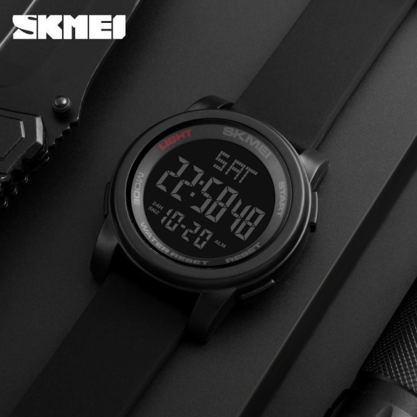 SKMEI Brand Fashion Herrklockor LED Digital Stötsäker Vattentätt Alarm Chrono Countdown Sportarmbandsur Relogio Masculino Green With Box