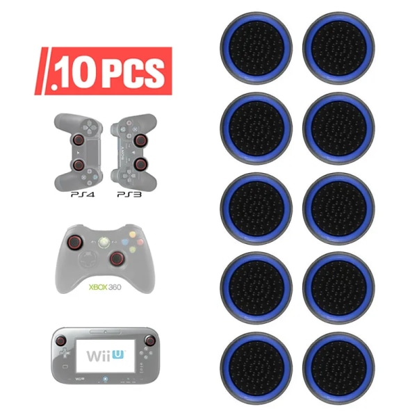 4/10 ST Double Rocker Enhanced Raised Silikongummi Analog Stick Tumgrepp Joystick Cover Caps För Playstation4 PS4 Xbox One 14