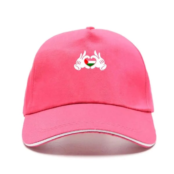 Herr PALESTINA CARTOON CAP Baseballkeps FOTBOLL Bill Hats 15 Rose red