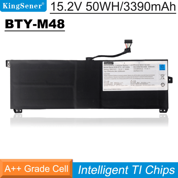 Laptopbatteri KingSener BTY-M48 4ICP5/41/119 För MSI PS42 8M-211PH 8RB Prestige 8RA-044VN 8RC-001ES 8M-437 MECHREVO S1 i5 i7 3390mAh