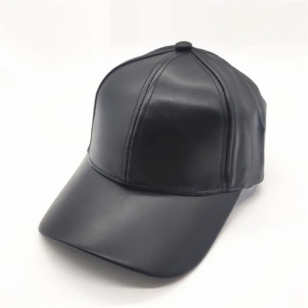Vuxen Solid konstläder snapback-hatt Man Sport cap Dam Trucker