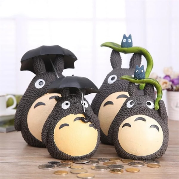 Ny Totoro Spargris Harts Totoro figurer Japansk stil Mynt Sparbössa barn påskpresent L New Leaf
