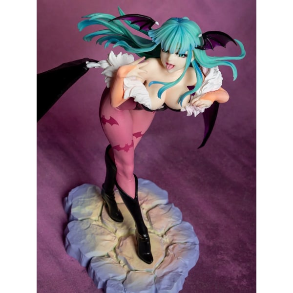 23 cm Vampyr Hunter Figur Morrigan Aensland Anime Figur Leksaker Bishoujo Collection Staty Action Figurine Halloween Model Doll 23cm
