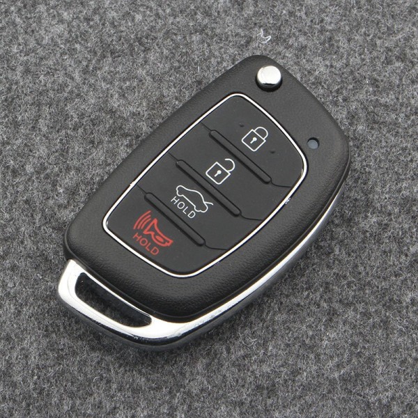 Bilnyckelring med ersättningsklaff för Hyundai IX35 i45, nyckelbladsskal ej skuret med 3/4 PAD-knappar 4  button