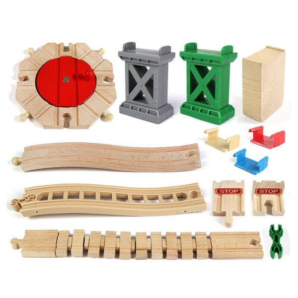 Urban träbro tunnel, järnväg passage trafik, bil leksak scen, kombinerad tåg järnväg, trä tillbehör, bok, färgad, DIY No.0217