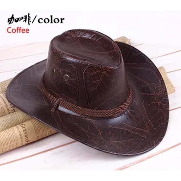 Spel Red Dead Redemption 2 Cowboy Hat Cosplay kostym rekvisita hattar Läder unisex Coffee
