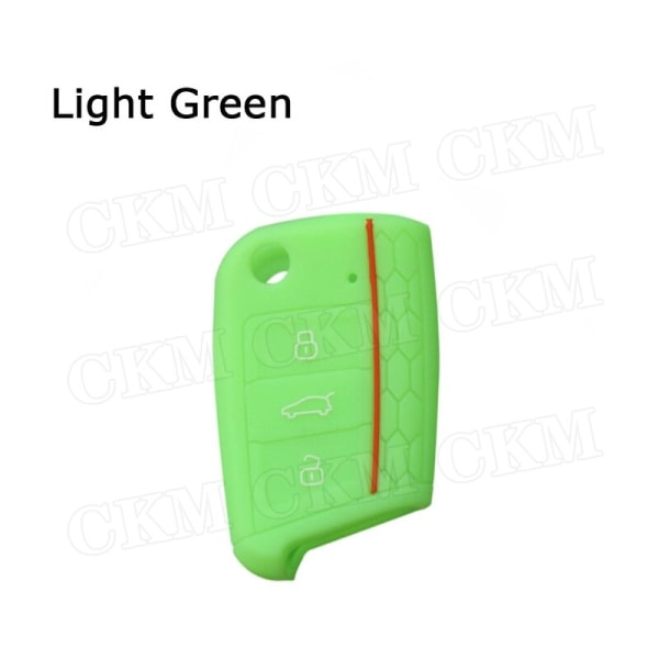 Bara fjärrkontroll för bilnyckelskydd, 3 knappar, biltillbehör, Volkswagen VW, Golf 7, UY7 Light Green