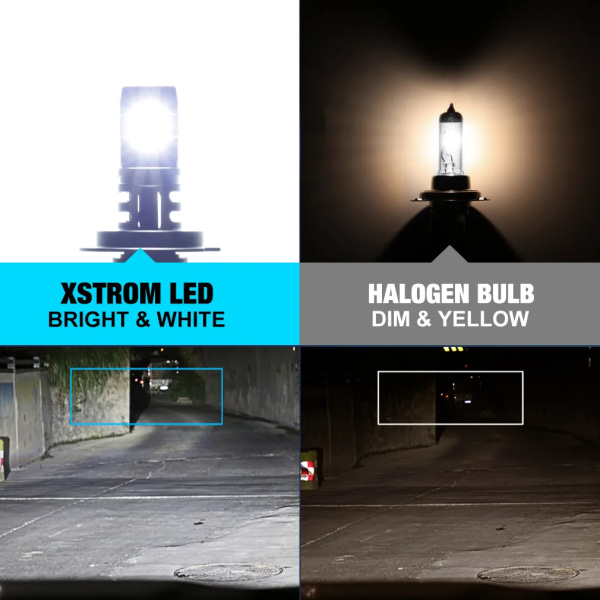 -H7 LED-strålkastare Mini Trådlös 60W 20000LM 6500K CSP för Bilstrålkastare Autodiodlampor H7 Turbo Led 12V Bil H7