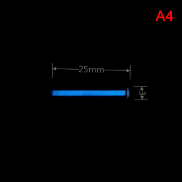 1 ST Ljusstång Tritium gasrör 3x25 mm självlysande tritiumflaskor Fingertop Gyro-A4 A4 3x25mm