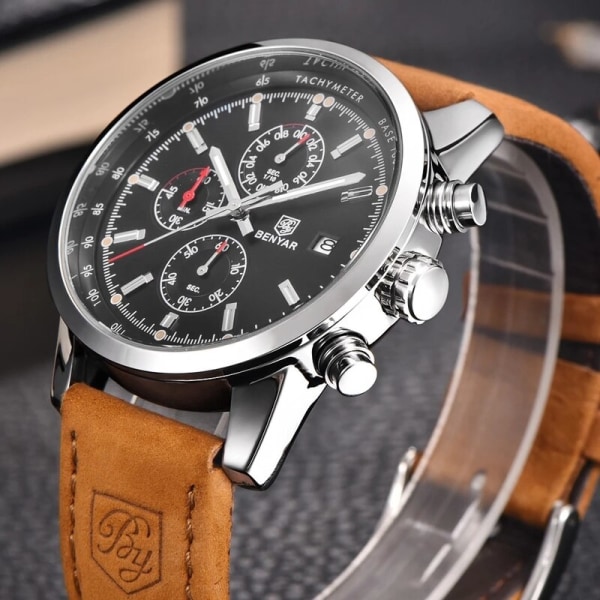 Mode Chronograph Sport Herrklockor Toppmärke Lyx Quartz Watch Reloj Hombre 2016 Klocka Man timme relogio Masculino Steel Black
