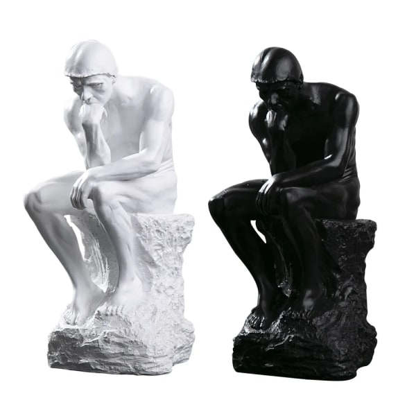 Rodin’s The Thinker Staty Harts Kreativ Figur Betraktare Skulptur Inredning Vardagsrum Studierum Kontorsdekoration Hem
