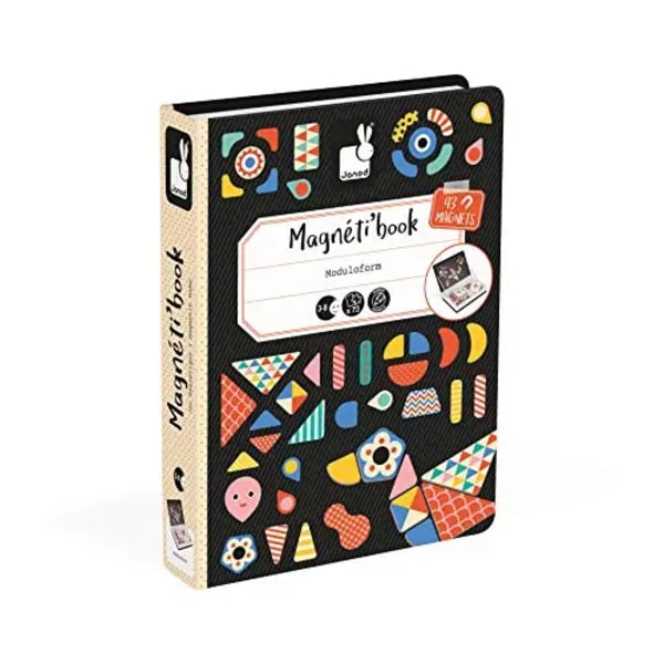Janod-magneti' bok MODULOFORM MagnetiBook modul form, svart Färg (Juratoys J02720) , färg/modell sortiment