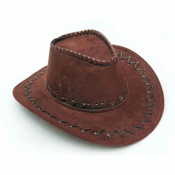 1Piece Herrmode Cowboyhatt Mockalook Vilda Västern Fancy Dress Svart Nyaste Dam Unisex hattar Sommarsolhatt as picture