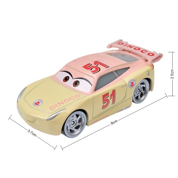 Disney Pixar 2 3 Lightning McQueen-bilar, metalllegeringsmodell gjuten under tryck 1:55, födelsedagspresent för barn - under tryck och glädjefordon Float
